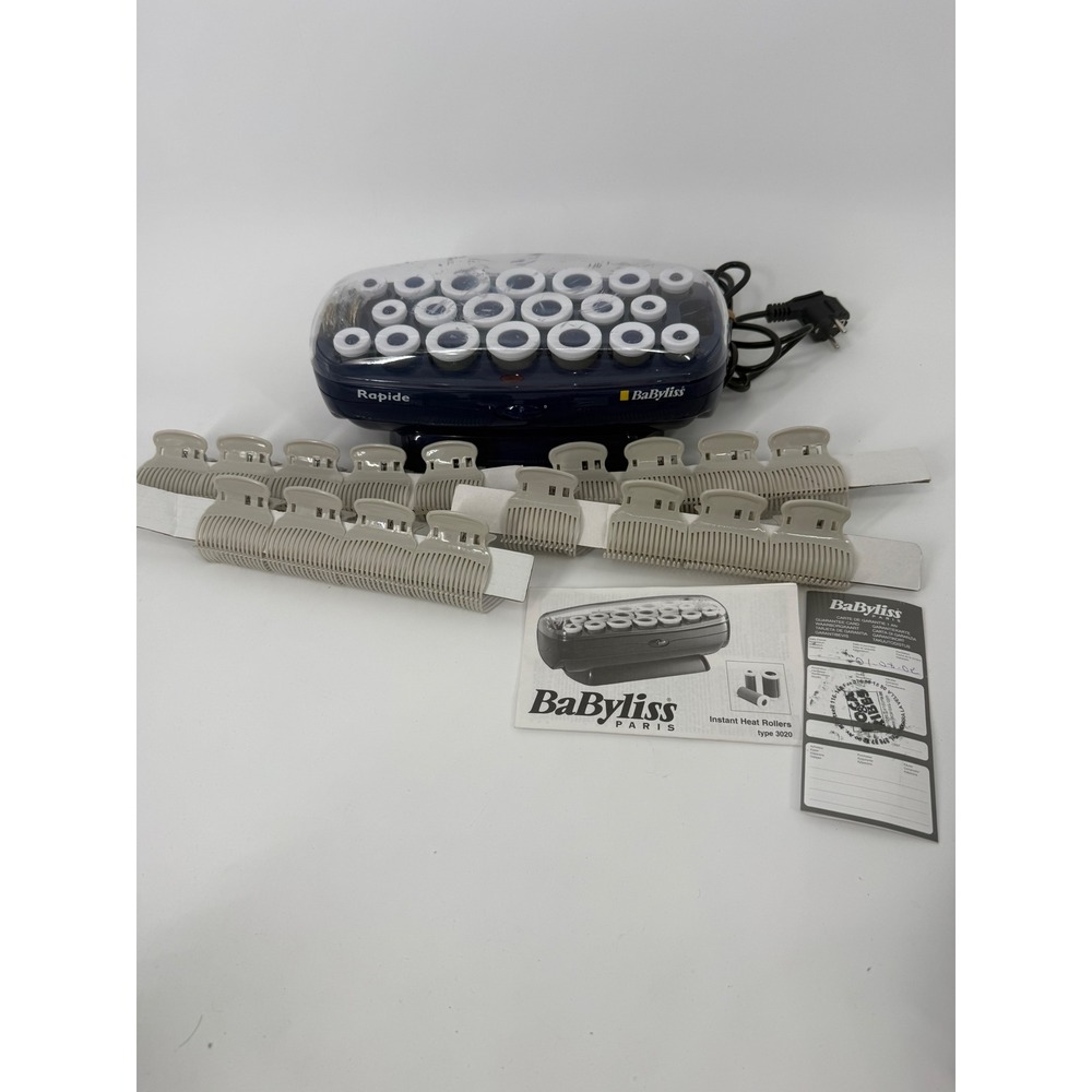 BaByliss Rapide Instant Heat Rollers Type 3020 Blue Ceramic Hair Curler Set 20pc